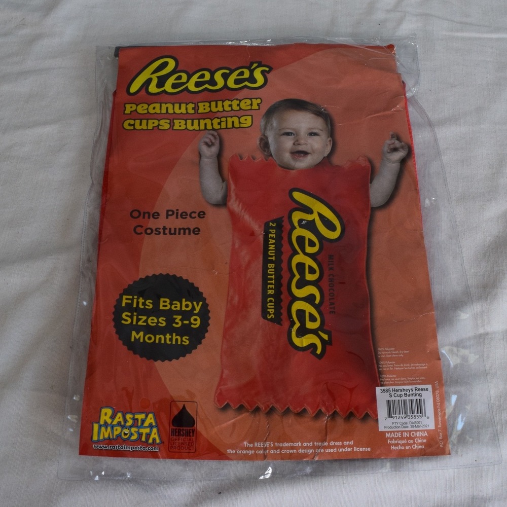Reese's Bunting 3-9M Orange Candy Costume Baby Halloween Hershey's